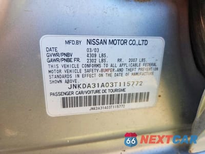 Zdjęcie 12 z 12 samochodu: 2003 INFINITI I35 BASE VIN:JNKDA31A03T115772 - miniatura
