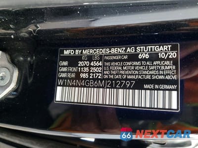 Zdjęcie 13 z 13 samochodu: 2021 MERCEDES-BENZ GLA 250 VIN:W1N4N4GB6MJ212797 - miniatura