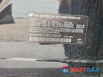 Zdjęcie 13 z 13 samochodu: 2015 BMW X5 XDRIVE50I VIN:5UXKR6C53F0J76069 - miniatura