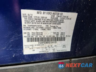 Zdjęcie 13 z 13 samochodu: 2015 FORD TAURUS SEL VIN:1FAHP2E80FG104101 - miniatura