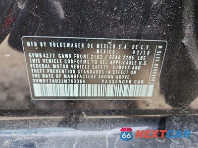 Zdjęcie 12 z 12 samochodu: 2018 VOLKSWAGEN GOLF SPORTWAGEN S VIN:3VWD17AU2JM763366 - miniatura