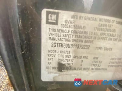 Zdjęcie 10 z 11 samochodu: 2001 GMC SIERRA K1500 C3 VIN:2GTEK69U811379232 - miniatura