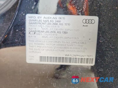 Zdjęcie 13 z 13 samochodu: 2016 AUDI Q5 PREMIUM PLUS VIN:WA1L2AFP6GA017871 - miniatura