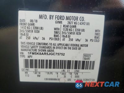 Zdjęcie 13 z 13 samochodu: 2018 FORD EXPLORER POLICE INTERCEPTOR VIN:1FM5K8AR5JGC75752 - miniatura