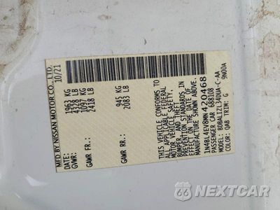 Zdjęcie 12 z 12 samochodu: 2021 NISSAN ALTIMA 2.5 SL VIN:1N4BL4EV8MN420468 - miniatura