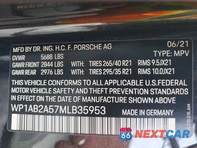 Zdjęcie 14 z 14 samochodu: 2021 PORSCHE MACAN S VIN:WP1AB2A57MLB35953 - miniatura
