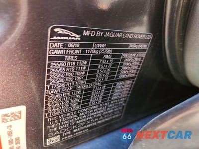 Zdjęcie 13 z 13 samochodu: 2019 JAGUAR F-PACE 25T PRESTIGE VIN:SADCK2FX5KA355383 - miniatura