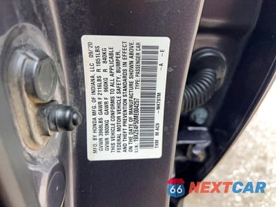 Zdjęcie 10 z 10 samochodu: 2021 HONDA INSIGHT EX VIN:19XZE4F50ME004257 - miniatura