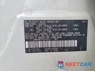 Zdjęcie 14 z 14 samochodu: 2016 TOYOTA RAV4 LIMITED VIN:JTMDFREV1GD193612 - miniatura