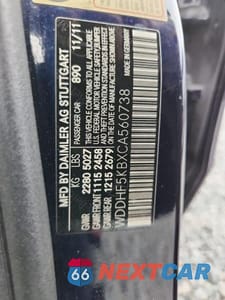 Zdjęcie 13 z 13 samochodu: 2012 MERCEDES-BENZ E 350 VIN:WDDHF5KBXCA560738 - miniatura