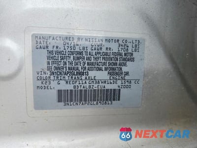 Zdjęcie 12 z 12 samochodu: 2016 NISSAN VERSA 1.6 SV VIN:3N1CN7AP2GL890813 - miniatura