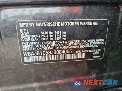 Zdjęcie 12 z 12 samochodu: 2018 BMW 530XE VIN:WBAJB1C58JB084065 - miniatura