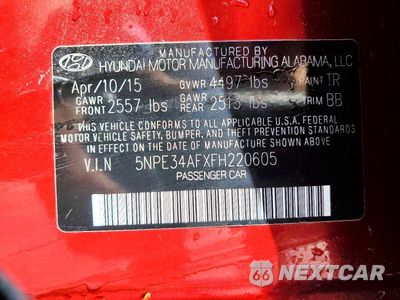 Zdjęcie 13 z 13 samochodu: 2015 HYUNDAI SONATA SPORT VIN:5NPE34AFXFH220605 - miniatura