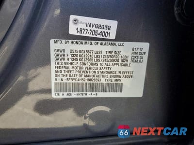 Zdjęcie 13 z 13 samochodu: 2017 ACURA MDX TECHNOLOGY VIN:5FRYD4H52HB026593 - miniatura