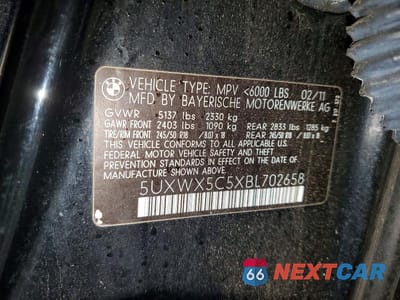 Zdjęcie 13 z 13 samochodu: 2011 BMW X3 XDRIVE28I VIN:5UXWX5C5XBL702658 - miniatura