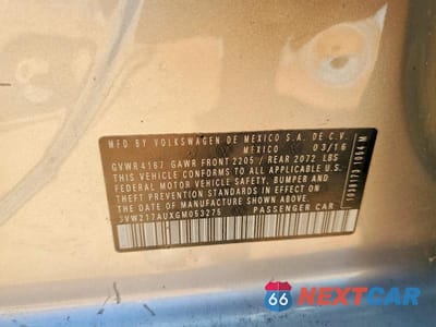 Zdjęcie 12 z 12 samochodu: 2016 VOLKSWAGEN GOLF S VIN:3VW217AUXGM053275 - miniatura