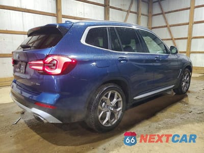 Trzecie zdjęcie samochodu z tyłu: 2022 BMW X3 XDRIVE30I VIN:5UX53DP08N9M35425 - miniatura