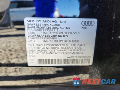 Zdjęcie 14 z 14 samochodu: 2016 AUDI Q3 PREMIUM PLUS VIN:WA1BFCFS7GR013281 - miniatura