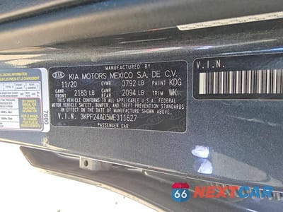 Zdjęcie 12 z 12 samochodu: 2021 KIA FORTE FE VIN:3KPF24AD5ME311627 - miniatura