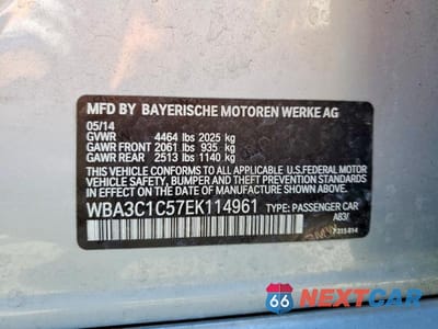 Zdjęcie 12 z 12 samochodu: 2014 BMW 328 I SULEV VIN:WBA3C1C57EK114961 - miniatura