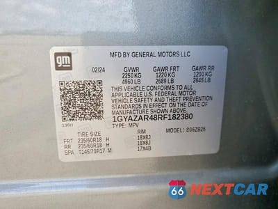 Zdjęcie 12 z 12 samochodu: 2024 CADILLAC XT4 LUXURY VIN:1GYAZAR48RF182380 - miniatura
