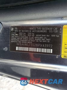 Zdjęcie 12 z 12 samochodu: 2008 BMW 335 I VIN:WBAWL73528PX43972 - miniatura
