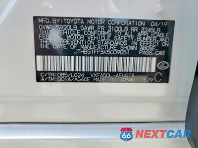 Zdjęcie 12 z 12 samochodu: 2019 LEXUS LS 500 BASE VIN:JTHB51FF5K5009051 - miniatura