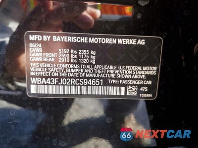 Zdjęcie 12 z 12 samochodu: 2024 BMW 530 I VIN:WBA43FJ02RCS94651 - miniatura