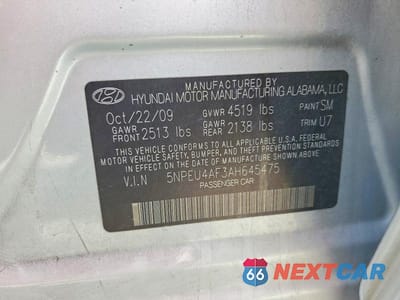 Zdjęcie 12 z 12 samochodu: 2010 HYUNDAI SONATA SE V6 VIN:5NPEU4AF3AH645475 - miniatura