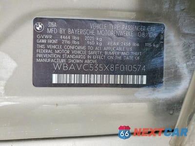 Zdjęcie 12 z 12 samochodu: 2008 BMW 328 I SULEV VIN:WBAVC535X8F010574 - miniatura