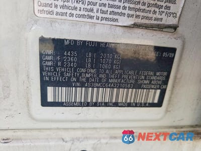 Zdjęcie 13 z 13 samochodu: 2010 SUBARU LEGACY 2.5I PREMIUM VIN:4S3BMCC64A3210583 - miniatura