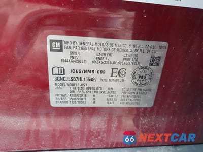 Zdjęcie 13 z 13 samochodu: 2017 CHEVROLET TRAX 1LT VIN:3GNCJLSB7HL156469 - miniatura