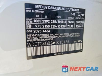 Zdjęcie 13 z 13 samochodu: 2019 MERCEDES-BENZ GLA 250 4MATIC VIN:WDCTG4GB2KU013135 - miniatura