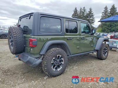 Trzecie zdjęcie samochodu z tyłu: 2024 JEEP WRANGLER RUBICON 4XE VIN:1C4RJXR67RW130713 - miniatura