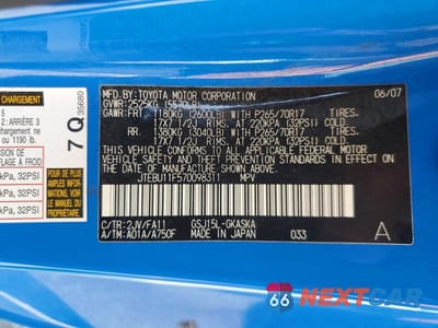 Zdjęcie 14 z 14 samochodu: 2007 TOYOTA FJ CRUISER BASE VIN:JTEBU11F570098311 - miniatura