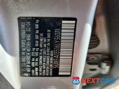 Zdjęcie 13 z 13 samochodu: 2006 BMW X5 3.0I VIN:5UXFA13516LY36071 - miniatura