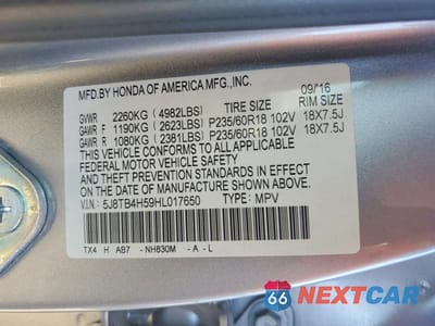 Zdjęcie 13 z 13 samochodu: 2017 ACURA RDX TECHNOLOGY VIN:5J8TB4H59HL017650 - miniatura