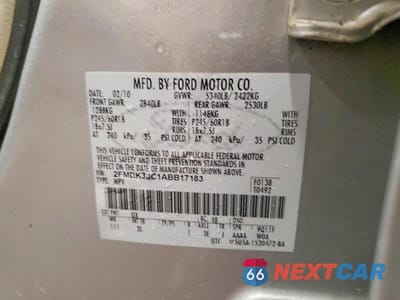 Zdjęcie 12 z 12 samochodu: 2010 FORD EDGE SEL VIN:2FMDK3JC1ABB17183 - miniatura