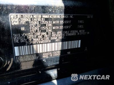 Zdjęcie 13 z 13 samochodu: 2019 TOYOTA RAV4 XLE VIN:2T3P1RFV1KW050858 - miniatura