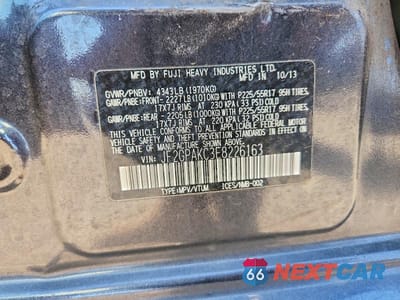 Zdjęcie 13 z 13 samochodu: 2014 SUBARU XV CROSSTREK 2.0 LIMITED VIN:JF2GPAKC3E8226163 - miniatura