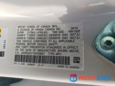 Zdjęcie 13 z 13 samochodu: 2025 HONDA CR-V EXL VIN:2HKRS4H71SH408927 - miniatura