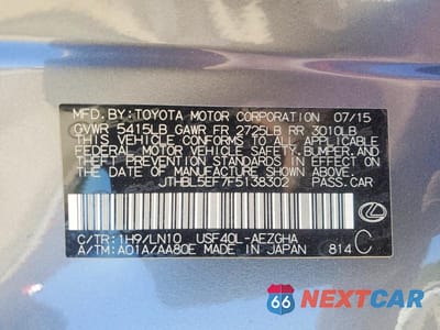 Zdjęcie 12 z 12 samochodu: 2015 LEXUS LS 460 VIN:JTHBL5EF7F5138302 - miniatura