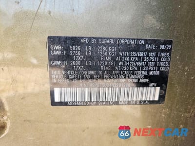 Zdjęcie 13 z 13 samochodu: 2022 SUBARU OUTBACK WILDERNESS VIN:4S4BTGUD4N3281288 - miniatura