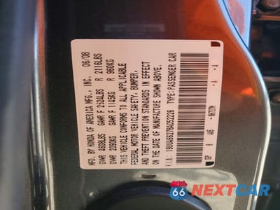 Zdjęcie 12 z 12 samochodu: 2008 ACURA TL VIN:19UUA66278A052226 - miniatura