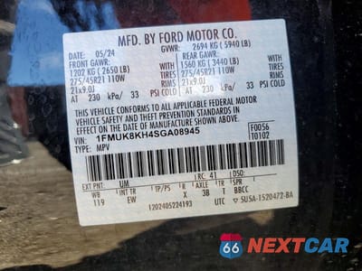 Zdjęcie 13 z 13 samochodu: 2025 FORD EXPLORER ST-LINE VIN:1FMUK8KH4SGA08945 - miniatura
