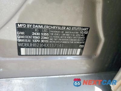 Zdjęcie 12 z 12 samochodu: 2004 MERCEDES-BENZ E 320 4MATIC VIN:WDBUH82J64X117141 - miniatura