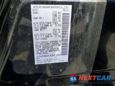 Zdjęcie 13 z 13 samochodu: 2015 NISSAN PATHFINDER S VIN:5N1AR2MN1FC684569 - miniatura