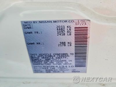 Zdjęcie 12 z 12 samochodu: 2023 NISSAN ALTIMA SR VIN:1N4BL4CW5PN419410 - miniatura