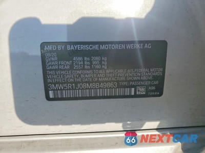 Zdjęcie 12 z 12 samochodu: 2021 BMW 330I VIN:3MW5R1J08M8B49863 - miniatura
