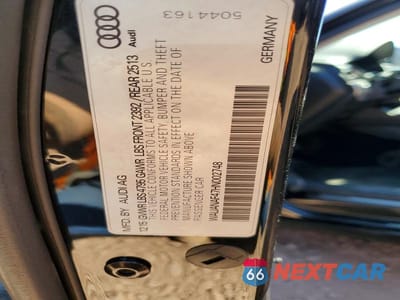 Zdjęcie 12 z 12 samochodu: 2017 AUDI A4 PREMIUM VIN:WAUANAF47HN002748 - miniatura
